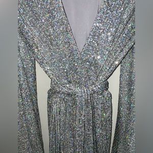 House of CB sequin wrap dress, size XS